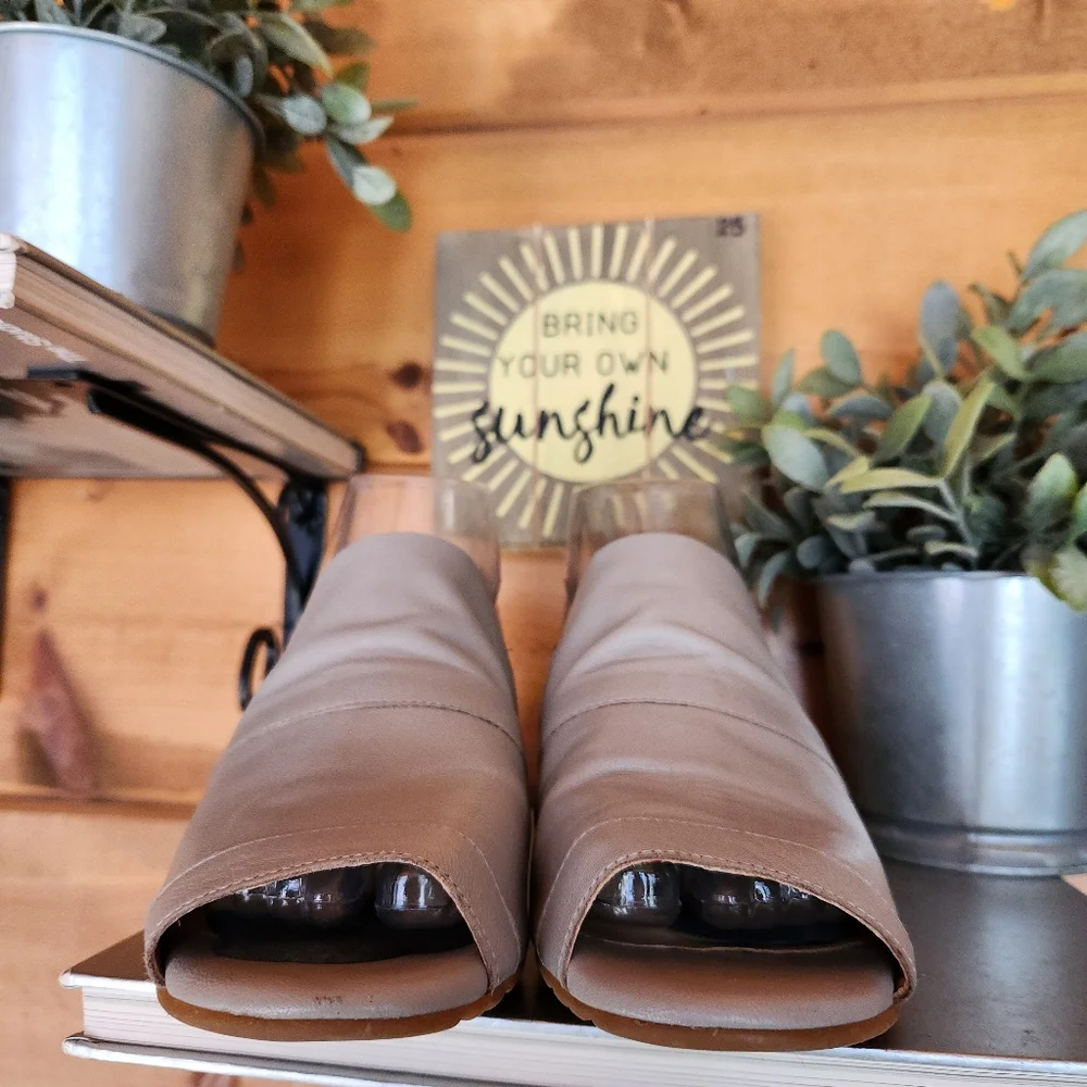 Nurture Mylene Leather Espadrille Jute Wedge Heel Sandals Slingback Open Toe 7 M